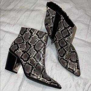 Sam Edelman Snake Print Ankle Booties